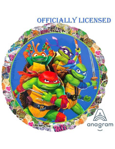 Globos de Cumpleaños Amscan TMNT 5to Cumpleaños Multicolor 2