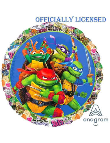 Globos de Cumpleaños Amscan TMNT 5to Cumpleaños Multicolor