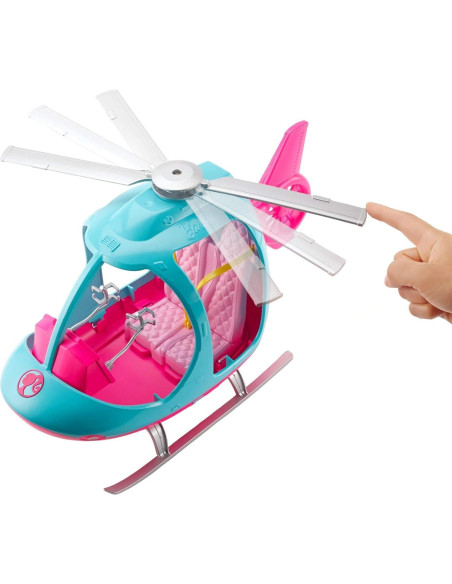 Helicóptero Barbie Rosa y Azul - Vehículo de Muñeca MATTEL