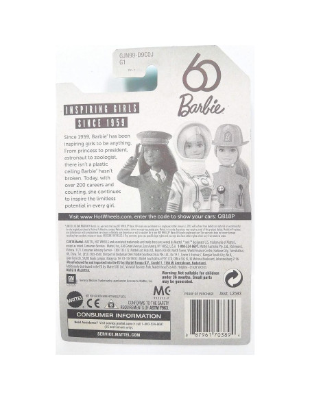 Hot Wheels Barbie Corvette Stingray 2014 1:64 Escala