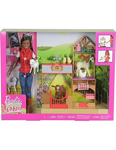 Muñeca Barbie Veterinaria Granja Dulce Huerto 0.70 kg
