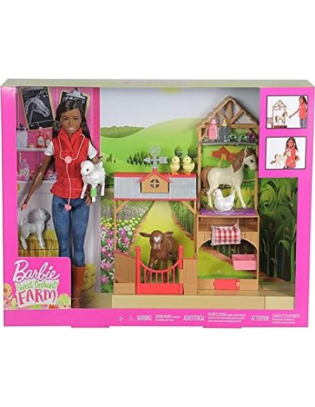 Muñeca Barbie Veterinaria Granja Dulce Huerto 0.70 kg