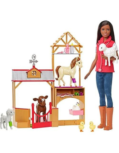 Muñeca Barbie Veterinaria Granja Dulce Huerto 0.70 kg