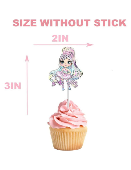 10 Adornos para Cupcakes de Muñecas PC - Decoración Infantil