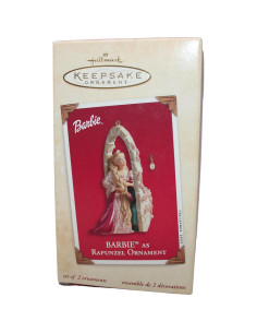 Adorno Hallmark Barbie Rapunzel 2002 - Set 2 piezas 2