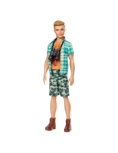Muñeco Ken Camping Mattel con Binoculares y Ropa de Aventura