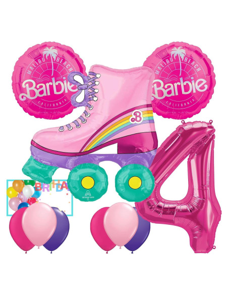 Globos de Cumpleaños Licenciados Barbie Anagram - 11 Piezas