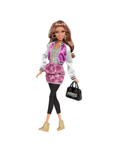 Muñeca Barbie Nikki Estilo Urbano con Falda Peplum