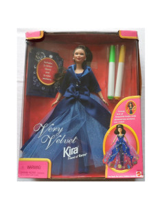 Muñeca Kira de Barbie 1998 - Vestido Azul y Pegatinas