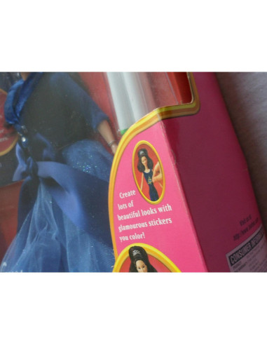 Muñeca Kira de Barbie 1998 - Vestido Azul y Pegatinas