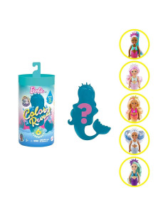 Muñeca Sirena Chelsea Color Reveal Barbie con 6 Sorpresas