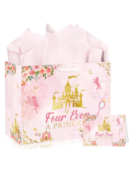 Bolsa de Regalo Cumpleaños EoBeCy Princesa 30x13.5x24.9cm