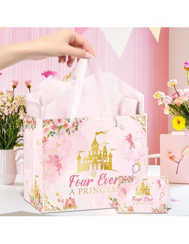Bolsa de Regalo Cumpleaños EoBeCy Princesa 30x13.5x24.9cm