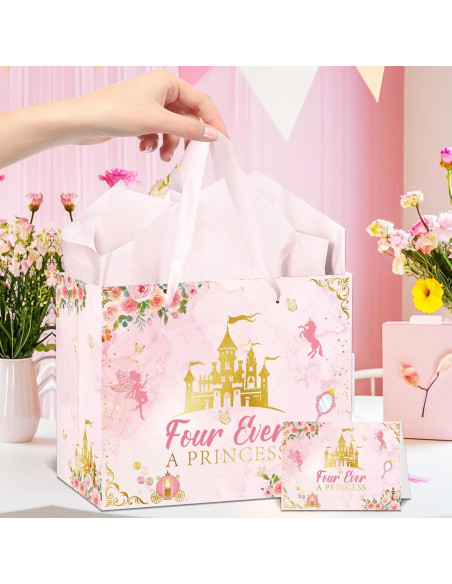 Bolsa de Regalo Cumpleaños EoBeCy Princesa 30x13.5x24.9cm