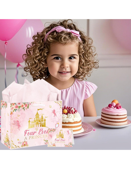 Bolsa de Regalo Cumpleaños EoBeCy Princesa 30x13.5x24.9cm