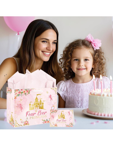 Bolsa de Regalo Cumpleaños EoBeCy Princesa 30x13.5x24.9cm