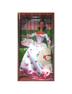 Muñeca Barbie Victoriana Morena 29cm con Juego de Té