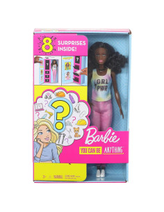 Muñeca Barbie Carrera Sorpresa Mattel GLH63 8 Accesorios