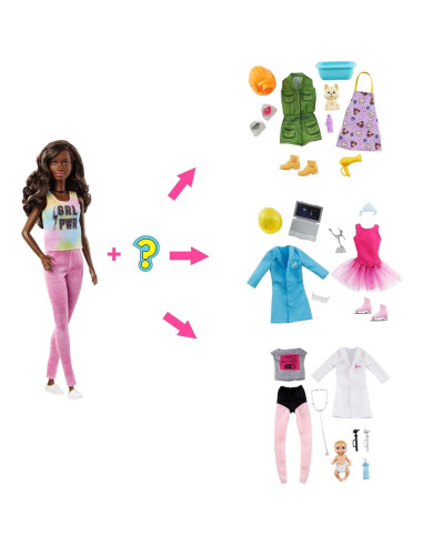 Muñeca Barbie Carrera Sorpresa Mattel GLH63 8 Accesorios