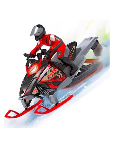 Motocicleta de Nieve RC POCO DIVO 1/6 con Esquís Intercambiables