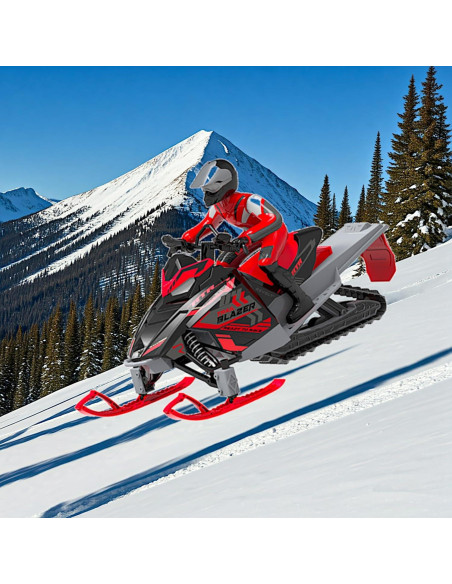 Motocicleta de Nieve RC POCO DIVO 1/6 con Esquís Intercambiables