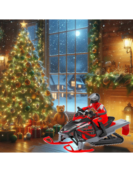 Motocicleta de Nieve RC POCO DIVO 1/6 con Esquís Intercambiables