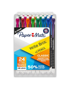 Juego de Lápices Mecánicos Paper Mate Write Bros. 0.7mm - 24 Unidades