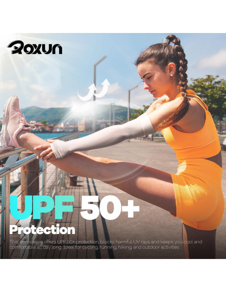 Manguitas de Compresión Roxun UV 50+ para Hombres y Mujeres Manguitas de Compresión Roxun UV 50+ para Hombres y Mujeres