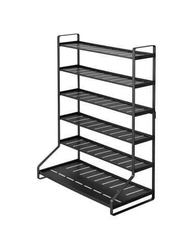 Estante de Almacenamiento Yamazaki 6 Niveles Acero Negro