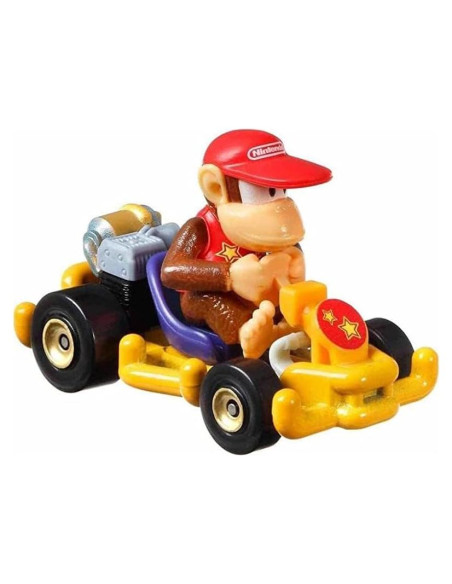 Coche de Metal Hot Wheels Mario Kart Diddy Kong 1:64