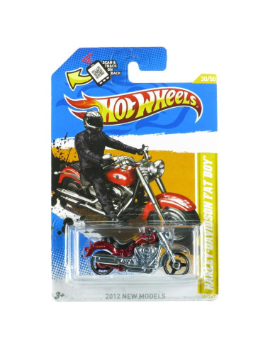 Motocicleta Die Cast Hot Wheels Harley Davidson Fat Boy 1:64