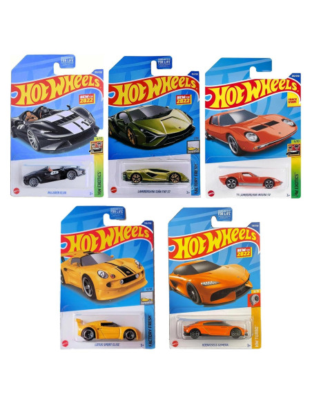 Hot Wheels 2022 Exóticos Super Coche 5-Pack - Edición Limitada