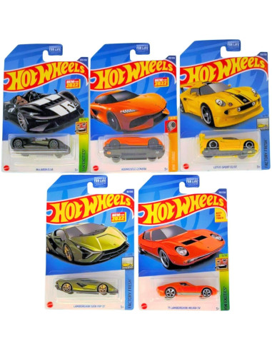 Hot Wheels 2022 Exóticos Super Coche 5-Pack - Edición Limitada