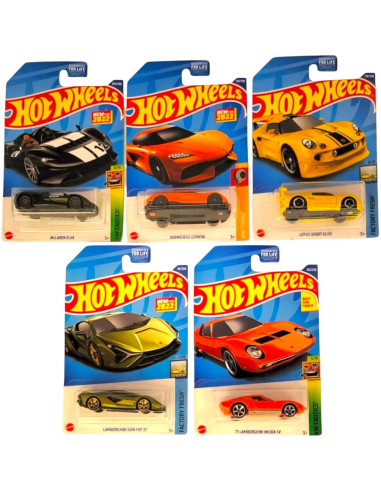 Hot Wheels 2022 Exóticos Super Coche 5-Pack - Edición Limitada