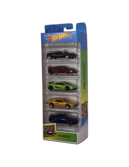 Hot Wheels 2019 5-Pack Exóticos Mattel - Pagani, Lamborghini, Aston Martin