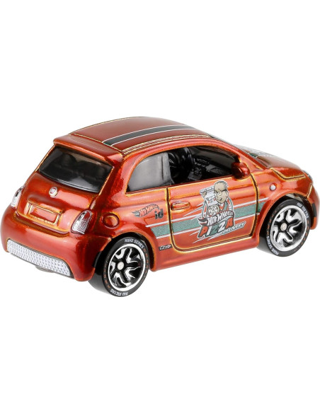 Hot Wheels id Fiat 500e - Vehículo de Carrera con Chip NFC