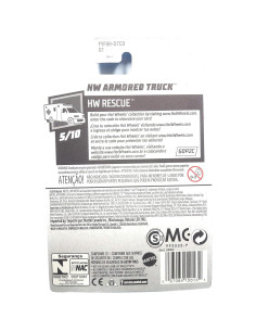 Camión Blindado Hot Wheels de Metal 44.9g 2