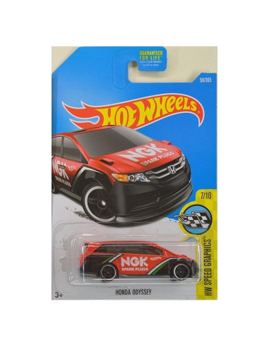Hot Wheels Honda Odyssey 2017 1:64 Rojo con Rayas