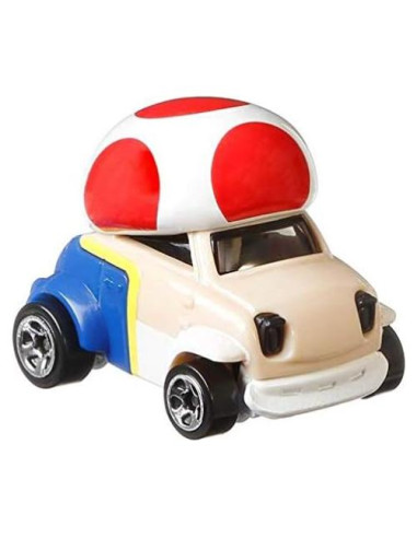 Coche Hot Wheels Super Mario Toad 2020 - 4x14x16.5 cm