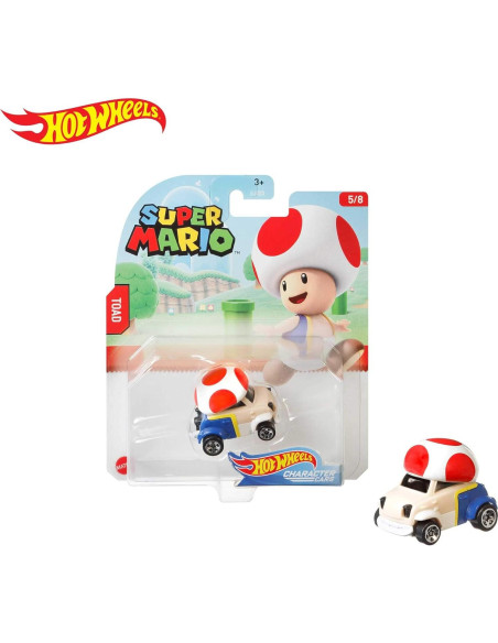 Coche Hot Wheels Super Mario Toad 2020 - 4x14x16.5 cm