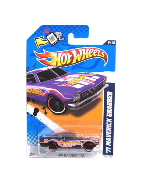 Hot Wheels - Auto de Colección '71 Maverick Grabber Púrpura 1:64