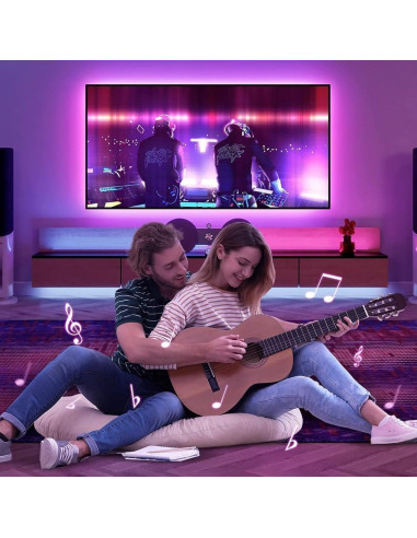 Luces LED PSTAR 2m RGB para TV 32-40" Sincronizadas con Música