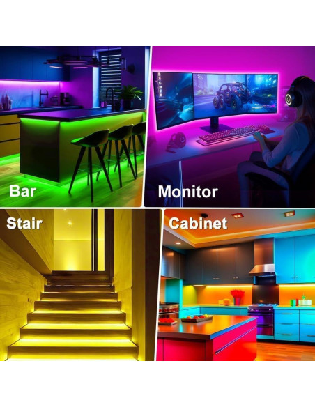 Luces LED PSTAR 2m RGB para TV 32-40" Sincronizadas con Música