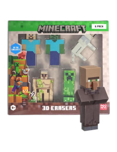 Borradores 3D Minecraft P.M.I. Set Deluxe 6 Figuras Icónicas