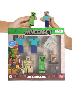 Borradores 3D Minecraft P.M.I. Set Deluxe 6 Figuras Icónicas 2