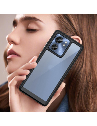 Funda de Cristal para Motorola Edge 2023 - TPU Delgado y PC Duro