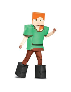 Disfraz de Alex Minecraft - Multicolor - Talla Grande (10-12 años)
