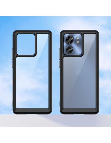 Funda de Cristal para Motorola Edge 2023 - TPU Delgado y PC Duro