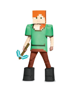 Disfraz de Alex Minecraft - Multicolor - Talla Grande (10-12 años) 2