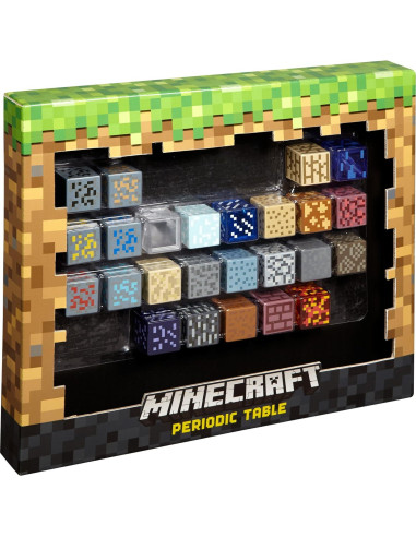 Tabla Periódica de Elementos Minecraft Mattel - 27 Bloques 2.54 cm